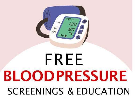 Flyer for free blood pressure screenings